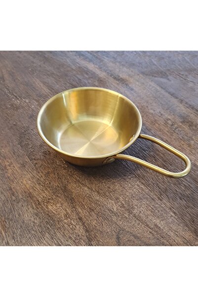 LOVYCO مقلاة ستانلس ستيل 10 سم - مقبض تقديم ذهبي