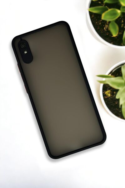mooodcase Xiaomi Redmi 9a Uyumlu Buzlu Şeffaf Lüx Telefon Kılıfı Mchzr