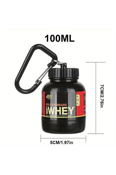 ON Whey Supplement Protein Tozu Saklama Kabı Karabina Şişe Anahtarlık
