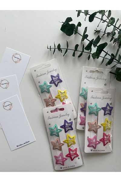Moka Butik Star Snap πόρπη 6 τεμαχίων