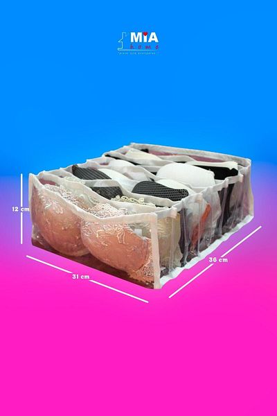 MİA Home Production Bra Organizer Large Size / Drawer Organizer - Organizer with Pockets - Accordion Organizer