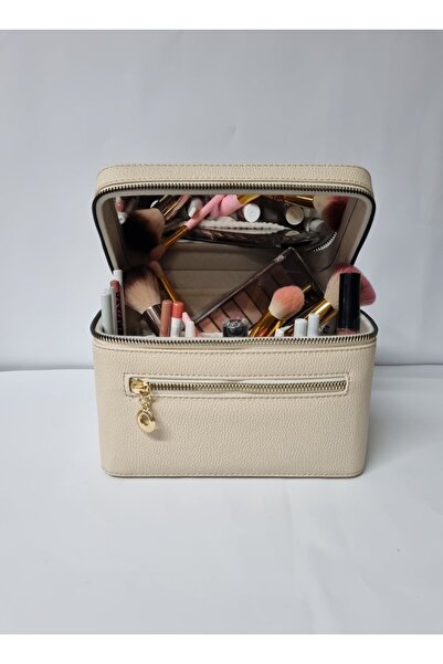 Gold Box مجموعة حقيبة مستحضرات التجميل للسفر مع مرآة منظم لإكسسوارات المكياج