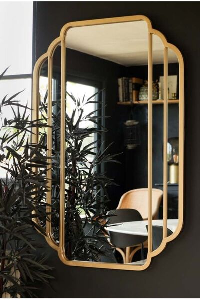 artglass vitray Gold Ayna 70x90)