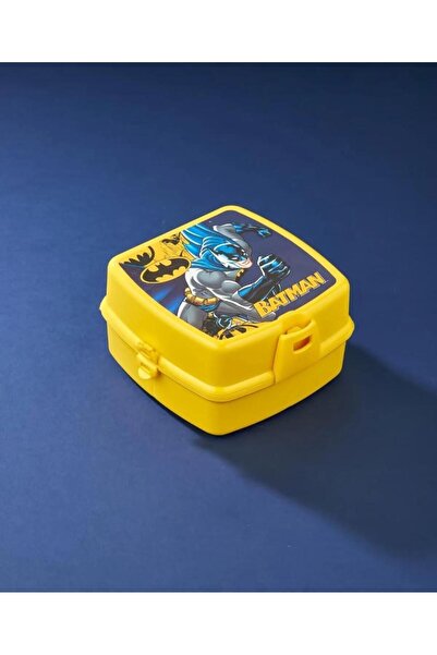 Bayev Batman Model Kendinden Kaşıklı 4 Bölmeli 2 Katlı Beslenme Kutusu - Bölm...