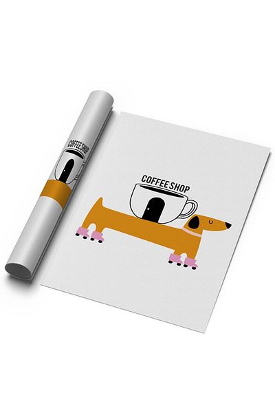 Sweetco Αφίσα Coffee Kitchen Bar Espresso Dog Dog - Χωρίς πλαίσιο