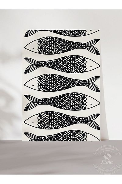 Sweetco Αφίσα Fishes Rimless Fishes - Πορτρέτο ζώων