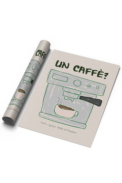 Sweetco Αφίσα Un Caffè χωρίς πλαίσιο |   Αφίσα Espresso Κουζίνας Coffee Bar