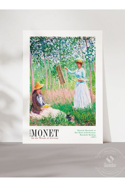 Sweetco Claude Monet στο δάσος στο άλογο Giverny χωρίς πλαίσιο τέχνης αφίσα