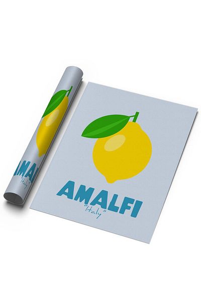 Sweetco Αφίσα Amalfi χωρίς πλαίσιο |   Αφίσα κουζίνας Amalfi Lemon