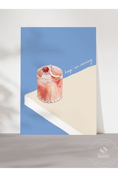 Sweetco Αφίσα Keep'em Coming χωρίς πλαίσιο |   Αφήστε τα αφίσα της κουζίνας να έρθουν