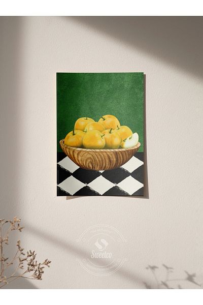 Sweetco Αφίσα Apple Bowl χωρίς πλαίσιο |   Αφίσα μπολ μήλου