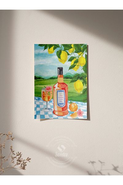 Sweetco Ένα ακόμα Drink Αφίσα χωρίς πλαίσιο |   Αφίσα κουζίνας με ένα ποτό περισσότερο