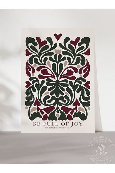 Sweetco Be Full Of Joy - Αφίσα Flower Illusão χωρίς πλαίσιο