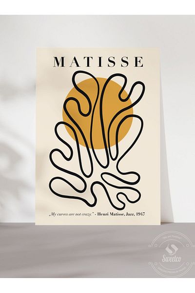 Sweetco Οι καμπύλες μου δεν είναι τρελές από τον Henri Matisse Αφίσα χωρίς πλαίσιο