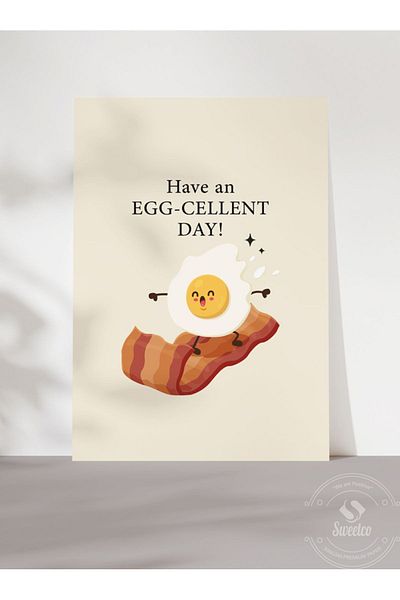 Sweetco Eggcellent Kitchen Egg Motto Τυπογραφία Αφίσα χωρίς πλαίσιο