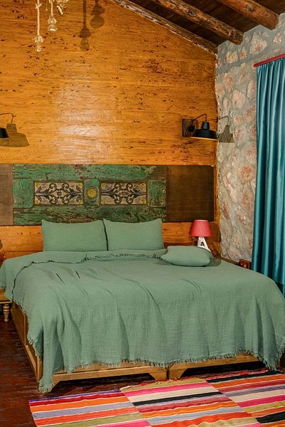 OTEXSA Khaki Green 4 Layer Muslin Double Bedspread - Pike (260 X 220cm)