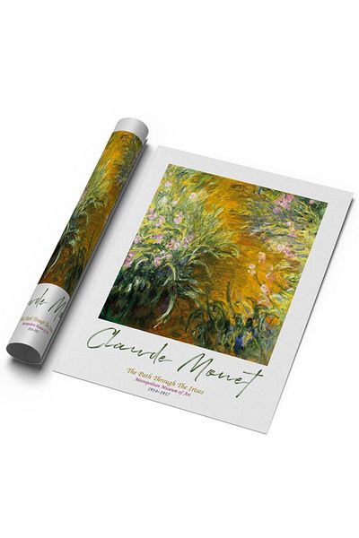 Sweetco Αφίσα Claude Monet's High Bank Flowers - Σχέδιο χωρίς πλαίσιο