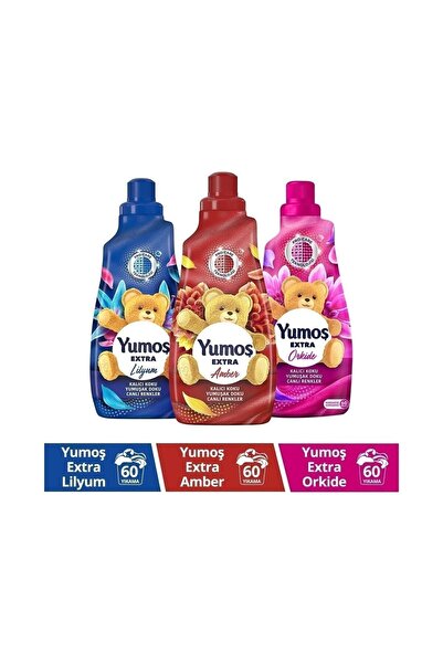Unilever Yumoş Extra Konsantre Çamaşır Yumuşatıcısı Amber 1440 Ml + Lilyum 1440 Ml+ Orkide 1440 Ml