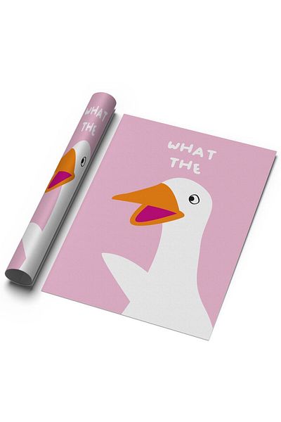 Sweetco Αφίσα What The Duck Pink Duck - Χωρίς πλαίσιο