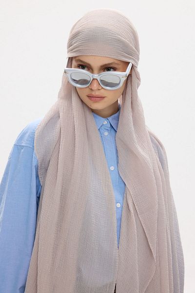 FENZA SCARF Freya Muslin Wrapped Tasseled Cotton Shawl