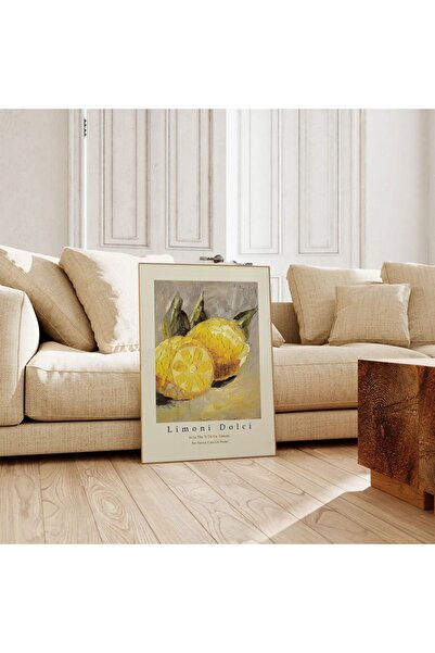 Sweetco Limoni Dolci Çerçevesiz Poster | Sanatsal Limon Mutfak Posteri