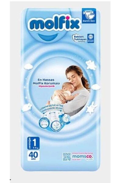 Molfix Bebek Bezi Beden:1 (2-5KG) Yeni Doğan 40 Adet Jumbo Pk
