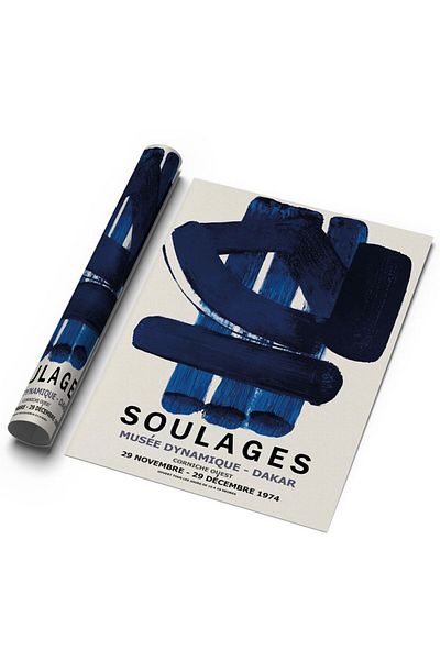 Sweetco Εκθέση αφίσας χωρίς πλαίσιο Soulages |    Αφίσα Έκθεσης Τέχνης