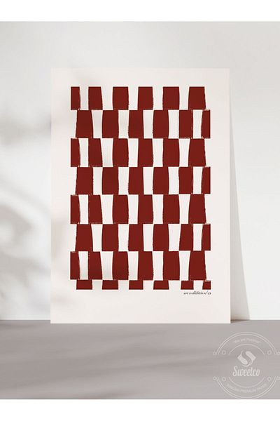 Sweetco Αφίσα Red Art χωρίς πλαίσιο |   Αφηρημένη αφίσα Red Art