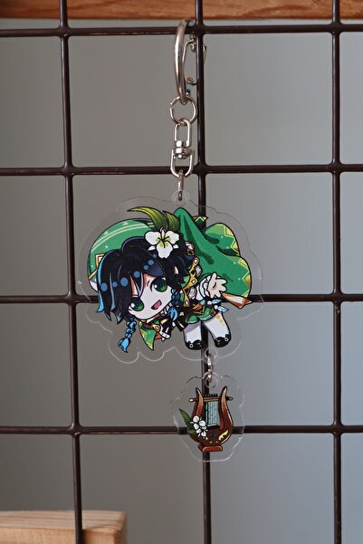 Akumastik Genshin Impact Venti Çanta Süsü Anahtarlık-anime