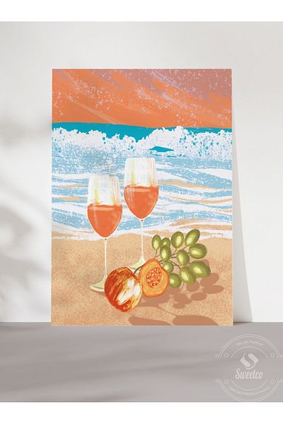 Sweetco Αφίσα χωρίς πλαίσιο Nice Time At The Beach |   Αφίσα Όμορφος Χρόνος στην παραλία