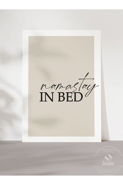 Sweetco Αφίσα Namastay in Bed χωρίς πλαίσιο |   Αφίσα Namaste