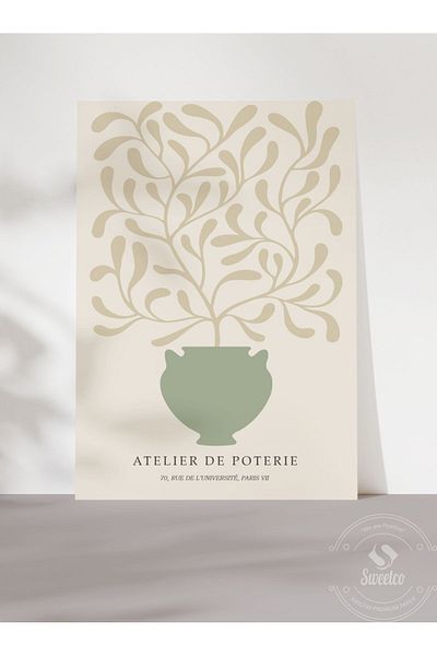 Sweetco Αφίσα Atelier de Poterie χωρίς πλαίσιο |   Αφίσα εργαστηρίου βάζων