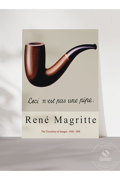 Sweetco Η προσκοπικότητα των εικόνων από τον Rene Magritte Αφίσα χωρίς πλαίσιο |   Αφίσα τέχνης πιπό της παράβασης των εικόνων
