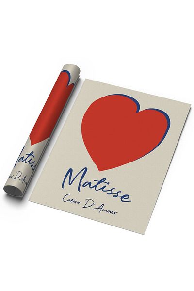 Sweetco Κόκκινο Καρδιά από τον Henri Matisse Αφίσα χωρίς πλαίσιο |   Αφίσα Matisse Red Heart