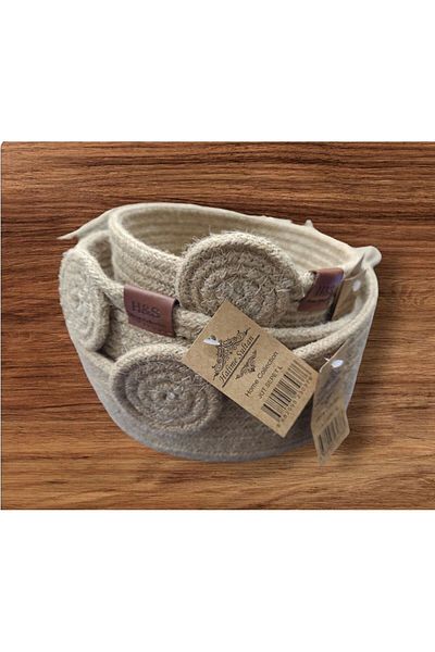 KaliteburdaAVM Natural Jute - 3-Piece Wicker Basket, Multi-Purpose