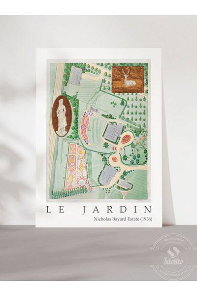Sweetco Αφίσα Le Jardin No3 χωρίς πλαίσιο |   Αφίσα Βοτανικής Κήπου