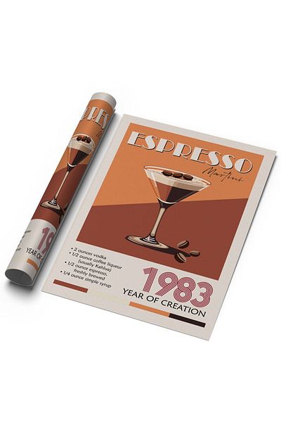 Sweetco Αφίσα Espresso Martini χωρίς πλαίσιο |   Κουζίνα Μπαρ Κουζίνας Κοκτέιλ Κοκτέιλ Καφέ Αφίσα