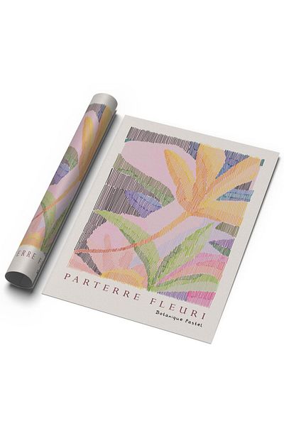 Sweetco Αφίσα χωρίς πλαίσιο Parterre Fleuri |   Αφίσα Βοτανικής Λουλουδιών