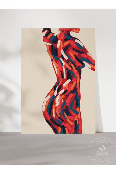 Sweetco Αφίσα Red Body Frameless |   Κόκκινη αφίσα σώματος