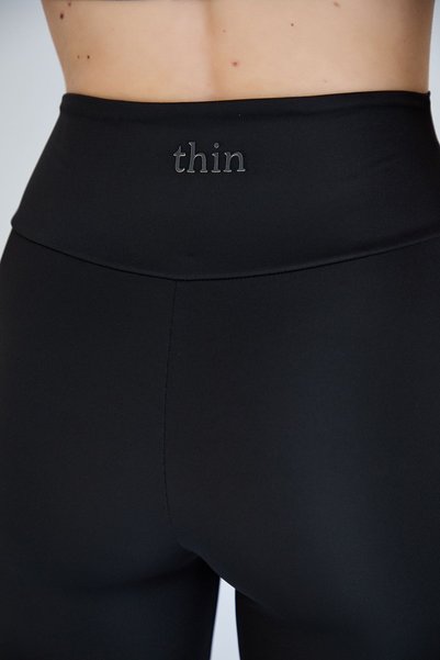 Thin Shop Black, Tulle Detailed Sports Tights Slimming and Firming