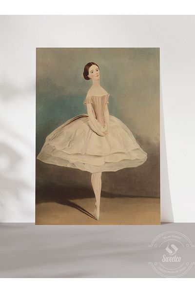 Sweetco Αφίσα χωρίς πλαίσιο Old Ballerina |   Αφίσα Vintage τέχνης μπαλαρίνας