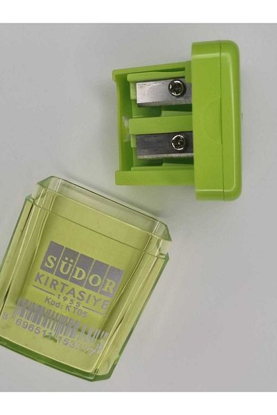 Südor مبراة قلم رصاص برأسين مع حاوية - 2 قطعة