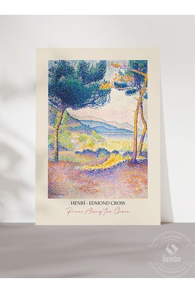 Sweetco Πυρήνες κατά μήκος της ακτής από τον Henri Edmond Cross Αφίσα χωρίς πλαίσιο