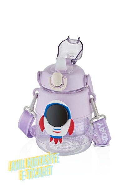 Vagonlife 1250 ml Space Themed Polycarbonate Water Bottle with Hanger and Handle