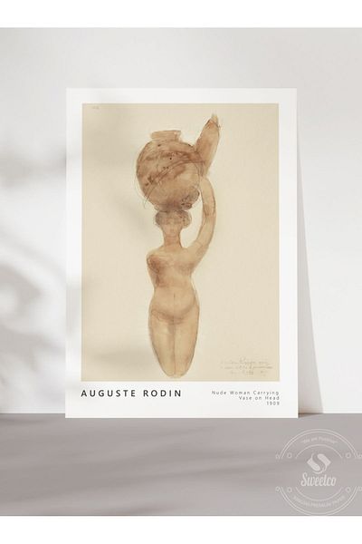 Sweetco Αφίσα με γυναικεία αγαλματίδια Auguste Rodin Nude - Χωρίς πλαίσιο
