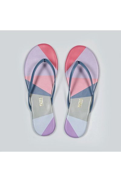 Tkees Tk-2207 Classic Multi-Colored Piece Patterned Flip Flops