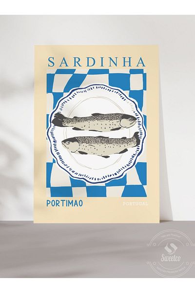 Sweetco Αφίσα Sardinha χωρίς πλαίσιο |   Αφίσα κουζίνας σαρδέλας