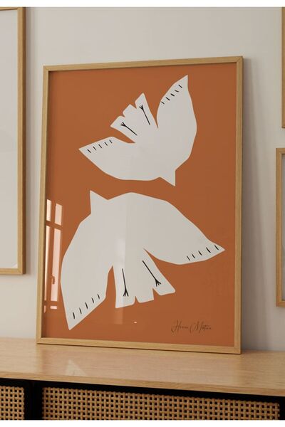 Sweetco Orange Pigeon By Henri Matisse Çerçevesiz Poster | Turuncu Güvercin Sanatsal Poster