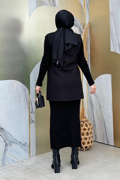 Bym Fashion Black Zero Sleeve Pocket Vest - 7889