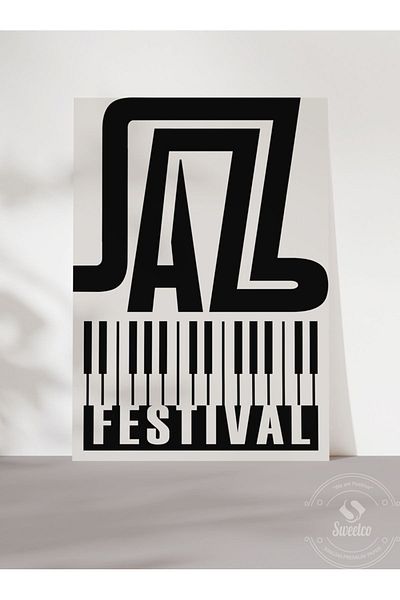 Sweetco Jazz Festival - Μουσική αφίσα πιάνου χωρίς πλαίσιο